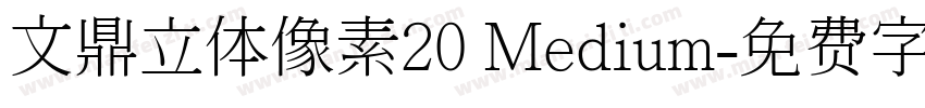 文鼎立体像素20 Medium字体转换